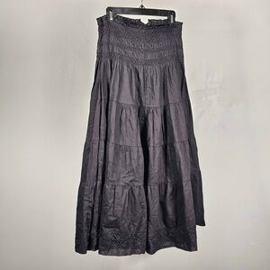 EUC Ralph Lauren tiered  Black Maxi Skirt 22